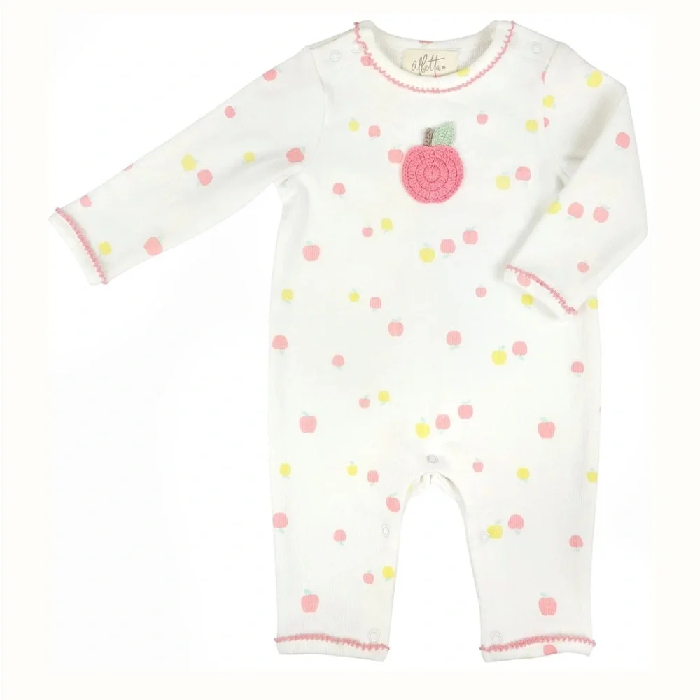 Albetta Apple Applique Babygro Romper